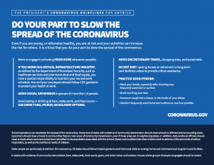 Do Your Part to Slow the Spread of the Coronavirus